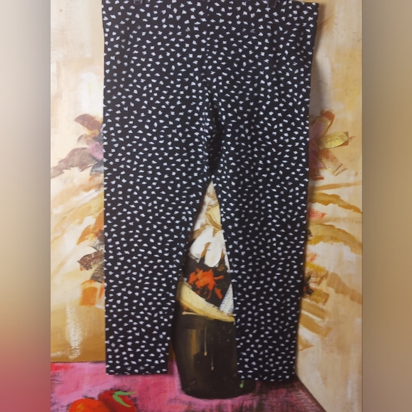Mixit Black and White Patterned Pants - Picture 1 of 6